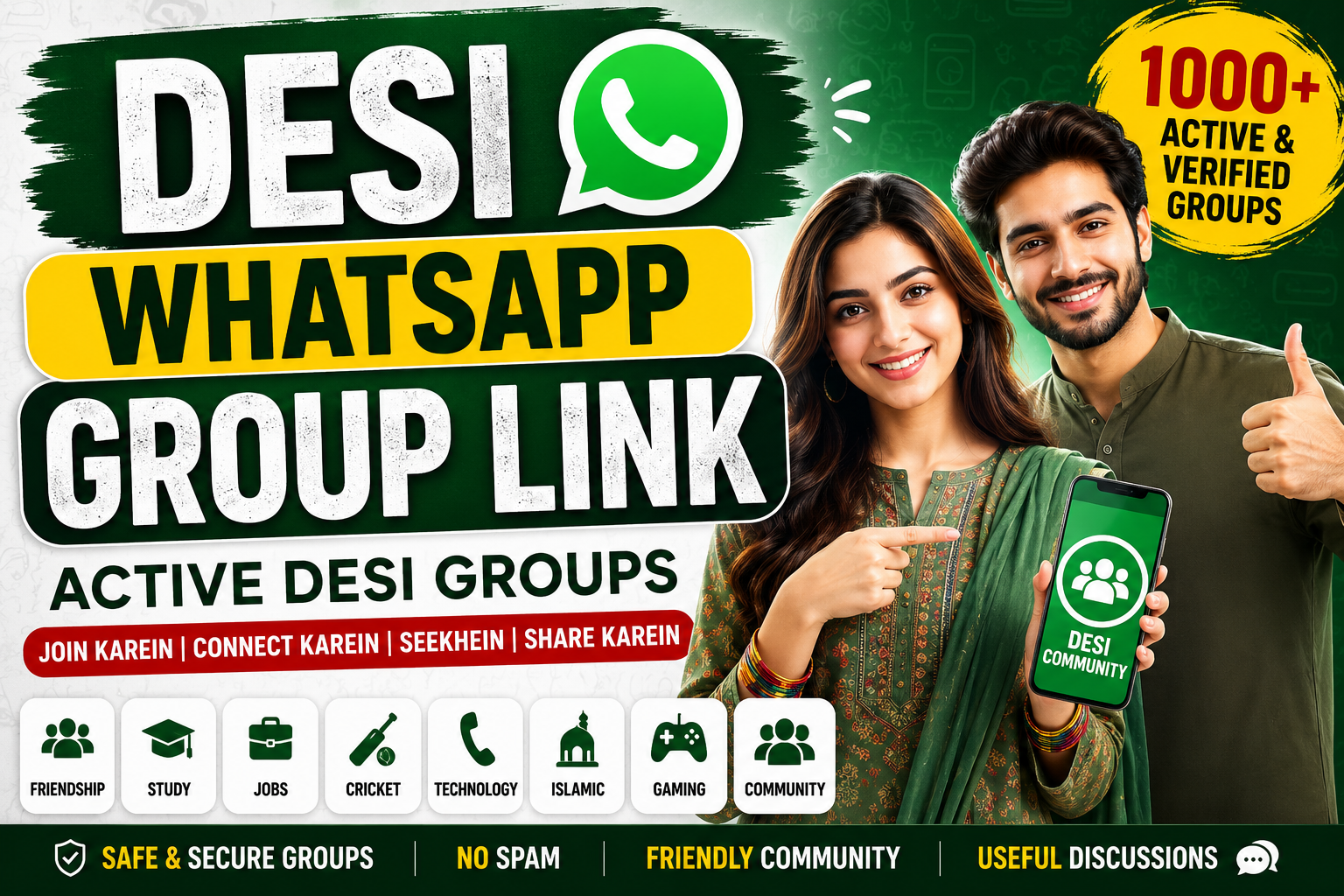 Desi WhatsApp Group Link – Active Desi WhatsApp Groups 202
